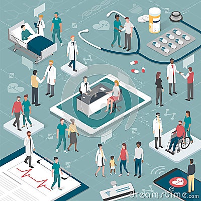 People and healthcare Vector Illustration