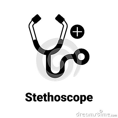 Doctors stethoscope Vector Icon easily modify. Vector Illustration