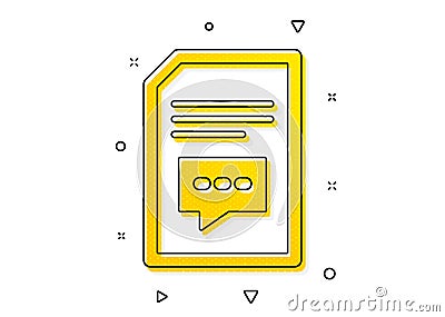 Document with Comments icon. File sign. Vector Vector Illustration