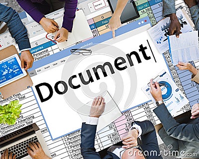 Document Contract Forms Legal Notes Records Concept Stock Photo