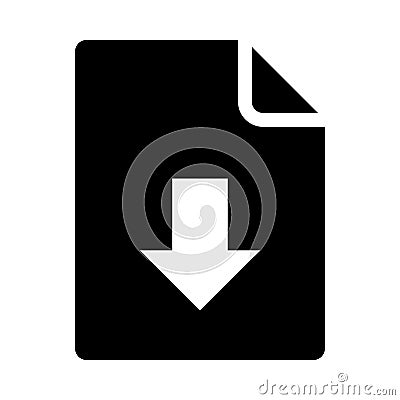 Document download icon Vector Illustration