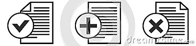 Document edit icon. Delete and add new page symbol Vector Illustration