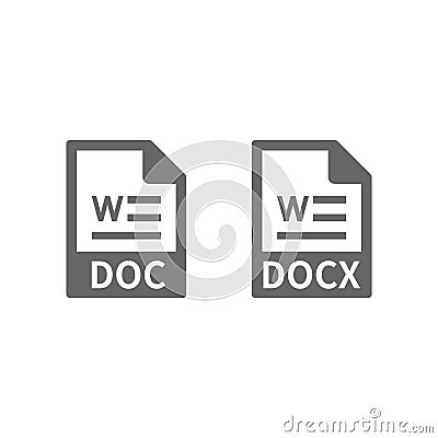Document file format vector icon Vector Illustration