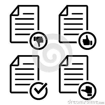 Document file icons. Vector illustration Cartoon Illustration