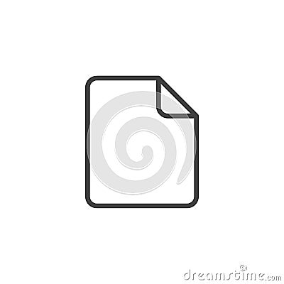 Document file line icon Vector Illustration