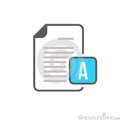 Document file page text icon Vector Illustration