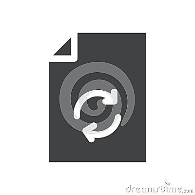 Document file sync icon simple vector symbol Vector Illustration