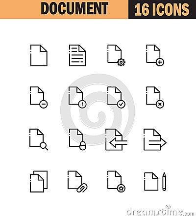 Document icon set Vector Illustration