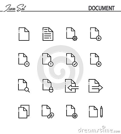 Document icon set Vector Illustration