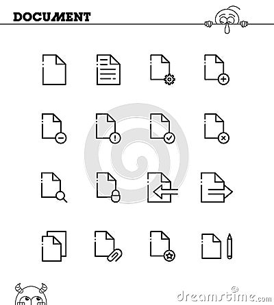 Document icon set Vector Illustration
