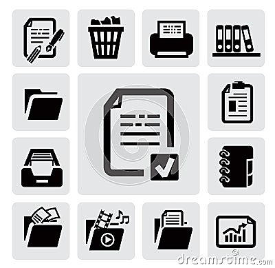 Document icons Vector Illustration