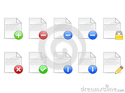 Document Icons EPS Vector Illustration