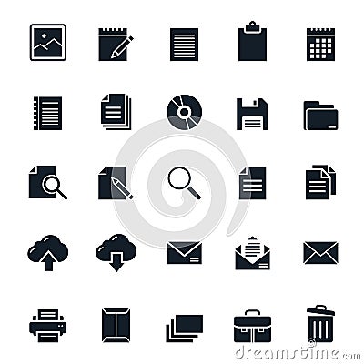 Document icons Vector Illustration