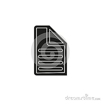 Document list - paper icon - web page symbol - office file format Stock Photo