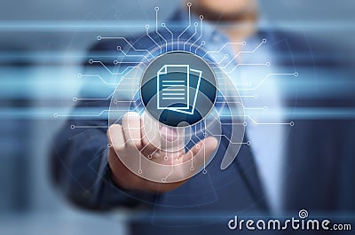 Document Management Data System Business Internet Technology Concept Stock Photo