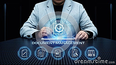 Document Management Data System Business Internet Technology Concept Stock Photo