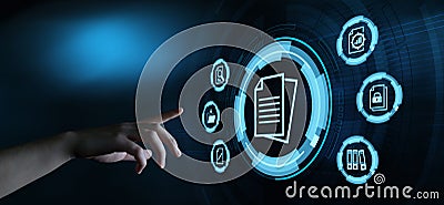 Document Management Data System Business Technology Concept Stock Photo