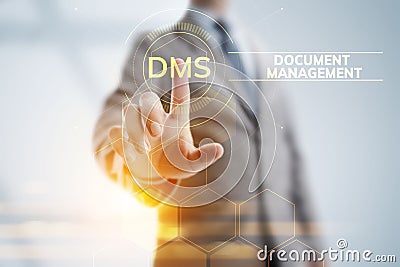 Document management DMS System Digital rights management. Stock Photo