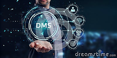 Document management DMS System Digital rights management. Business, Technology, Internet and network concept Stock Photo