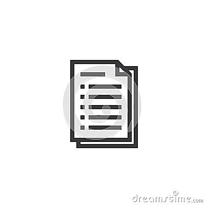 Document paper outline icon. isolated note paper icon in thin line style for graphic and web design. Simple flat symbol Pixel Perf Stock Photo