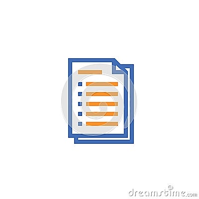 Document paper outline icon. isolated note paper icon in thin line style for graphic and web design. Simple flat symbol Pixel Perf Vector Illustration