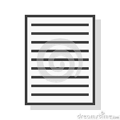 Document papers line icon, outline vector sign isolated on white background Stock Photo