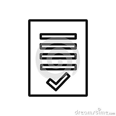 Document petition icon linear graphics set vector Vector Illustration