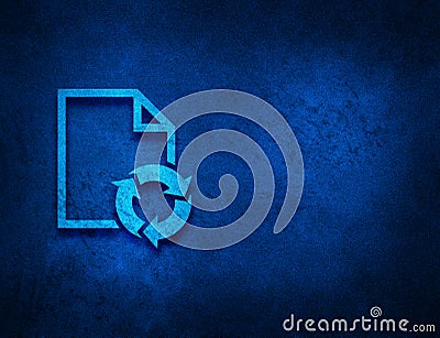 Document process icon artistic abstract blue grunge texture background Cartoon Illustration