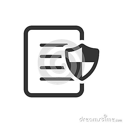 Document Protection Icon Vector Illustration