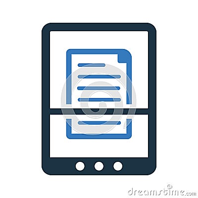 Document, scan icon. Simple editable vector design isolated on a white background Vector Illustration