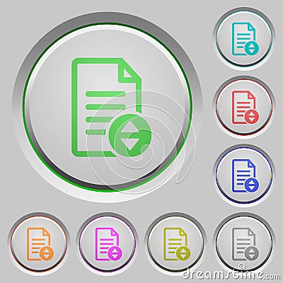 Document scrolling push buttons Stock Photo
