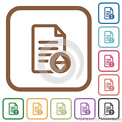 Document scrolling simple icons Stock Photo
