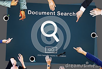 Document Search Finding Forms Inspect Letters Concept Stock Photo