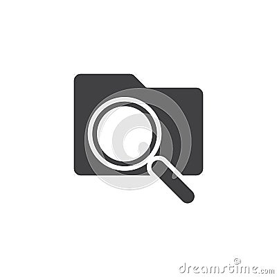 Document search vector icon Vector Illustration