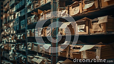 document storage, including easy access and secure backup options. Stock Photo