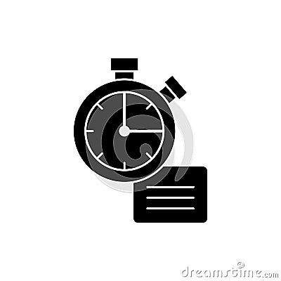 Document time clock icon. Simple business intention icons for ui and ux, website or mobile application Stock Photo