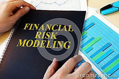 Document with title Financial risk modeling. Stock Photo