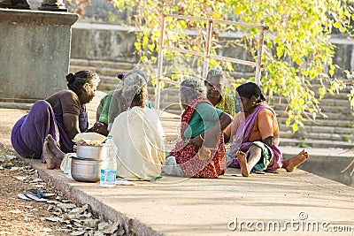 Documentary editorial image,Poverty in the street India Editorial Stock Photo