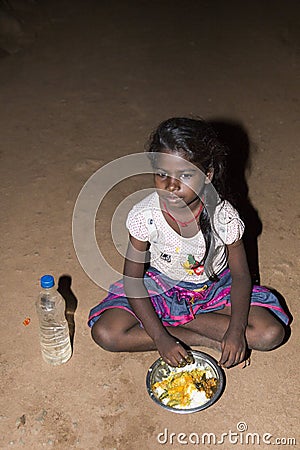 Documentary editorial image,Poverty in the street India Editorial Stock Photo