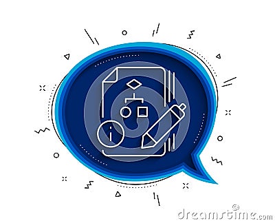 Documentation with algorithm line icon. Technical instruction sign. Vector Vector Illustration