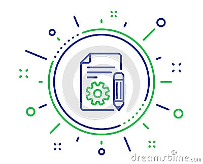 Documentation line icon. Technical instruction sign. Vector Vector Illustration