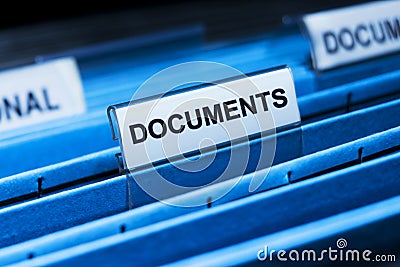 Documents File Stock Photo