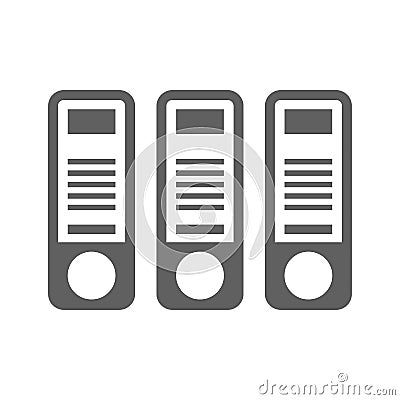 Documents, files archive gray icon Vector Illustration