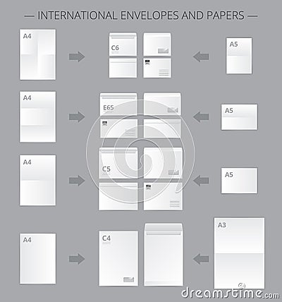 Documents Paper Size Infographics Vector Illustration