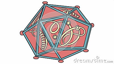Dodecahedron geometric shape, abstract design and math art vector design Generative AI Vector Illustration