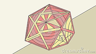 Dodecahedron geometric shape, 3D design for math and science themes vector design Generative AI Vector Illustration