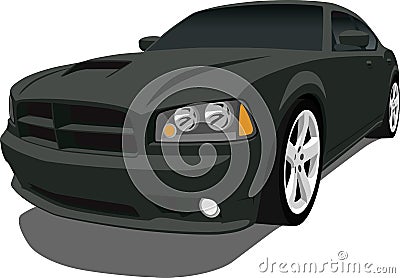 Dodge Charger Sedan Vector Illustration