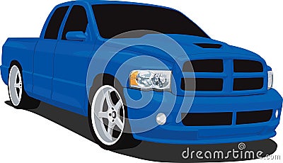 Dodge Ram Pick-Up Truck Vector Illustration