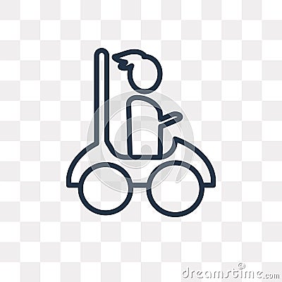Dodgem vector icon isolated on transparent background, linear Do Vector Illustration