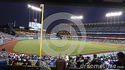 Dodgers Stadium last game of the regular season Editorial Stock Photo